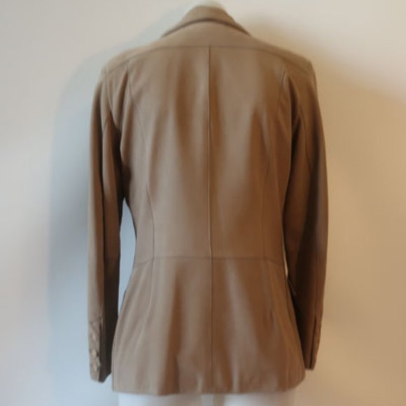 *Womens Jekel Paris Tan Soft Suede Lambskin Leather Button Jacket S - Picture 6 of 16